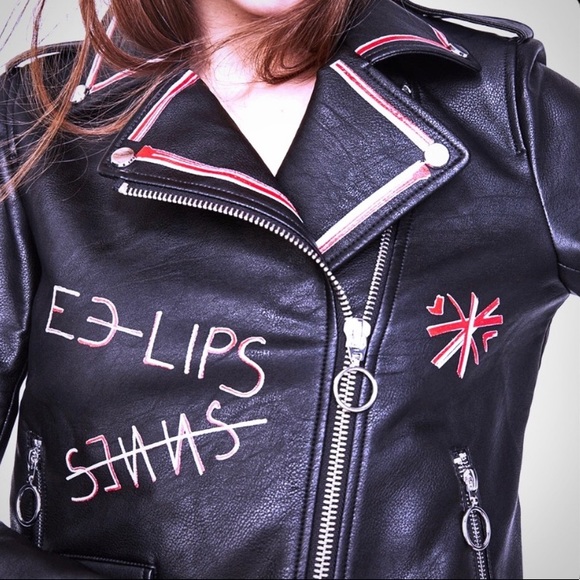 zara graffiti leather jacket